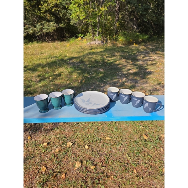 Denby England Ceramic Plate & Mugs Set