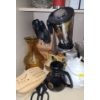 Image 3 : Contents of Cupboard: Espresso Machine, Knife Set, Blender, Plastic Serving Basket and More!