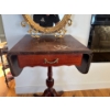 Image 1 : Antique Gold Gilt Mirror 26x16 w/ Mahogany Winged Table & Velvet Piano Stool