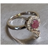 Image 1 : Ring w/ Rose Stone 2.4 gram Stamped .925 Ring (Total Weight), Size 7
