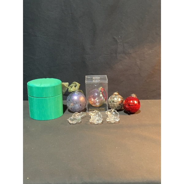 Christmas Glass Ornaments and Li Bien Ornament