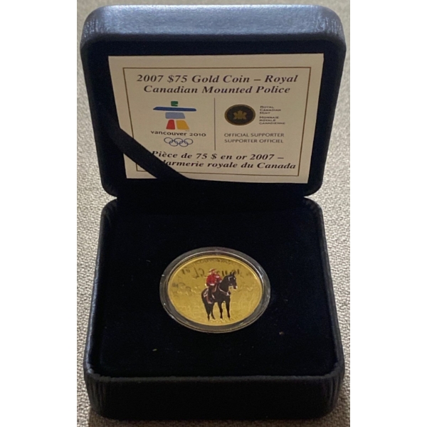2007 $75 RCMP Gold Coin 14K Gold 12 Grams