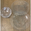 Image 6 : Group Of Vintage Glass Serving Trays & Platters w/ Small Collection Of Silverware