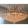 Image 2 : Vintage Chandelier Light Fixture 21" Diameter, 32" T As Shown Installed