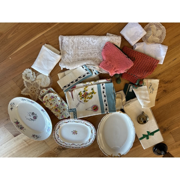 Entertaining Essentials - Serving Platters Table Linens Tea Cozies & More