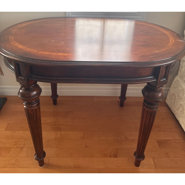 Antique Regency Demi Lune Mahogany Console Table 