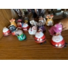 Image 2 : Mexican Paper Mache Figures, 5 Pcs, 11T As Pictures, w/ Assorted Souvenir Mini Painted Bells 