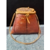 Image 6 : Birch Bark Bag (9"w x 7"tall)w/Indigenous Bead Work & Wooden Handle Paring Knife