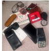 Image 1 : Collectible Vintage Accessories - Pocket Magnifier Eye Glasses Shades Genuine Leather Wallets & more