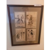 Image 1 : Framed Set of Four Vintage-Style Comedic Prints