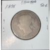 Image 3 : 1898 Canadian 50 Cent Coin 92.5% Silver 11.62 Grams