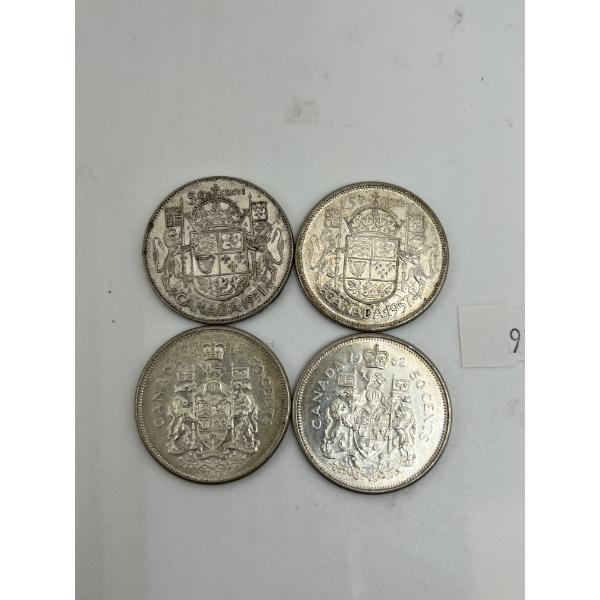 1951/57/62/64 Canadian 50 Cents