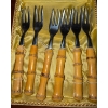 Image 2 : Bamboo Handled Petite Forks & Knives + Pottery & Collectibles