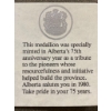 Image 3 : Commemorative Medallion Celebrating Alberta's 75th Anniversary (1980)