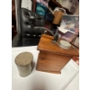 Image 1 :  antique coffee, grinder, and vintage tin