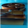 Image 4 : Lovely Vintage Ombre Pottery Lazy Susan w/ Matching Pottery  Divided  Serving Platter (9Pcs Total) 
