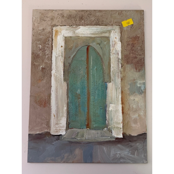 Joanna Drummond Oil On Board Doorway 10 x 10