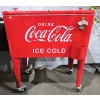 Image 1 : Coca-Cola Beverage Cooler on Wheels "Drink Coca-Cola Ice Cold"