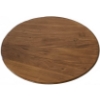 Image 3 : Wooden Round Table with Carved Pedestal Base, 34" x 46" Top
