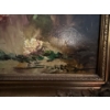 Image 9 : Laszlo Szarka, Large Antique Floral Oil on Canvas Painting - 45W, 31T 