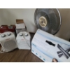 18  Tru Medic Massager with Heat, 2 Conwin Small Heaters (One Listed as Model FAH 18), Table Fan 