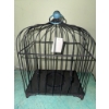 Image 2 : Lot: Iron Scrollwork Stand, Glass Candle Holders, Decorative Birdcage, Chalkboard Sign