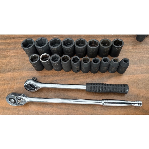 Pneumatic Duo Socket Set -Designed For Use w/ Both Hands & Impact Drivers 