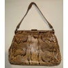 Image 3 : 1970s Genuine Python Leather Clutch w/ Hand Tooled Genuine Leather Embossed Handbag