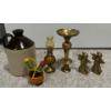 Image 2 : Brass Vintage/Antique Lighting Collection w/ Made in Canada Solid Brass Miner Figurines (2) & More
