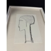 Image 4 : Man Sketch, Illegible Signature '76 w/ Woman Head Print 