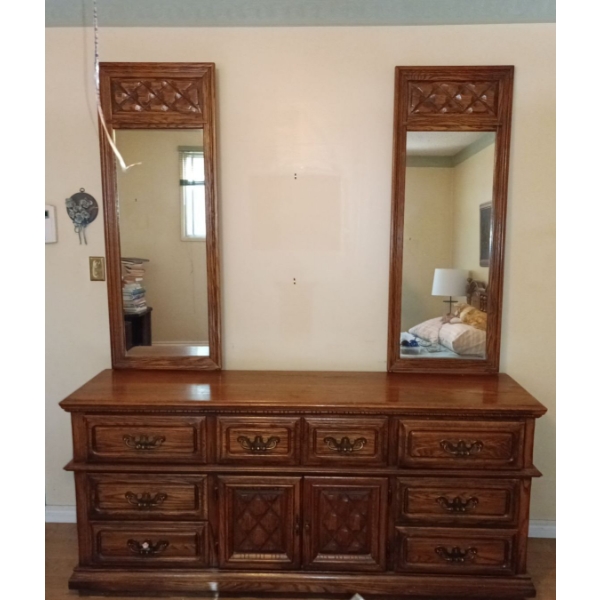 Larger Dresser w/ Mirrors - 72W, 18D, 85T 