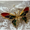 Image 2 : Costume Jewelry Set Including Beautiful 50 Plus Year Old Pins, and a Montine Gold Toned Watch 