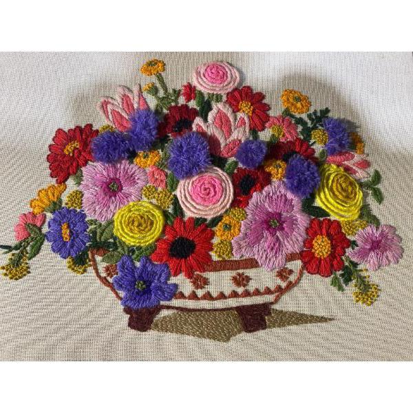Crewel Embroidery (19.25" x 15.5" Inches Before Frame)