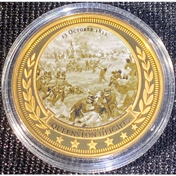Battle of Queenston Heights 24K Gold Plated Proof Coin