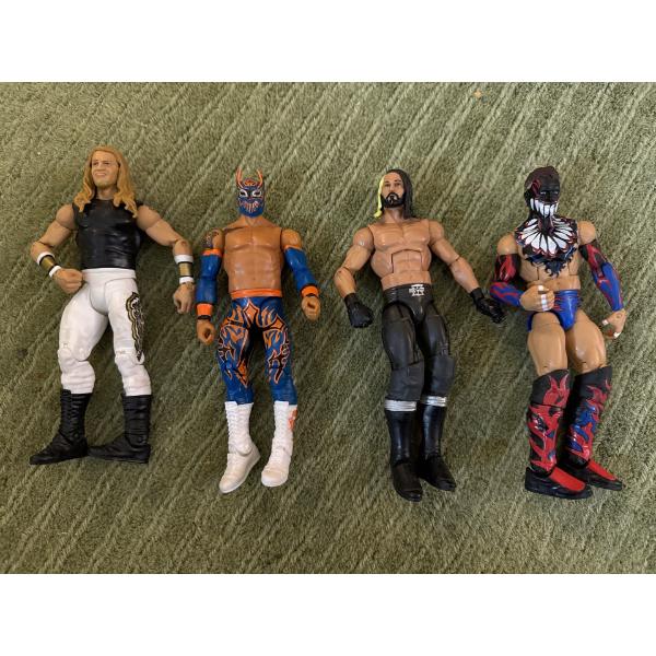 WWE Elite Collection Action Figure of Finn Baylor, Seth Rollins, Christian Cage, Sin Cara 