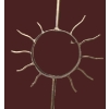 Image 3 : Metal Pillar Candle Holder w/ Sun Design 54 T 