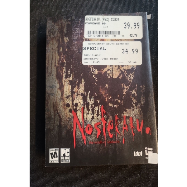 Nosferatu the Wrath of Malachi PC CD-ROM Game 