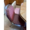 Image 5 : Mid-Century Style Dining Table with Wood Veneer Top and Mixed Upholstery Chairs