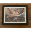 Image 1 : Print of Canoe, Artist: Chelsea Brooks, 9 X 7 Framed Under Glass
