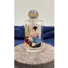 Floral Snuff Bottle with Spoon 3H