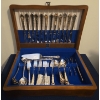 Image 1 : Birks Cutlery Box w/ Rogers and Bros Silver Plated Cutlery Collection Inside 
