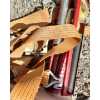 Image 7 : Beige Bin of Hand Tools Incl: Hand Saws, Paste Spreaders, Wire Wheel Attachment and More!
