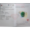 Image 3 : 2.3 ct Certified Silver Emerald gemstone RIng ($3,277 Appraisal)