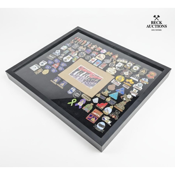 A Full Career's Worth Of RCMP Wearables Displayed In Classic Shadow Box- Canadian History 