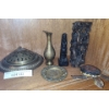 Image 1 : Incense Burner, Wooden Totem Pole Carving. 7 h, Vase, African Wood Sculpture. 9 h & more