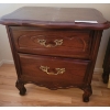 Image 2 : Wooden Side Tables with Two Drawers and Brass Handles