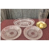 Image 1 : Clear Pressed Glass Plates With Divider Tray and Beer Tower Dispenser