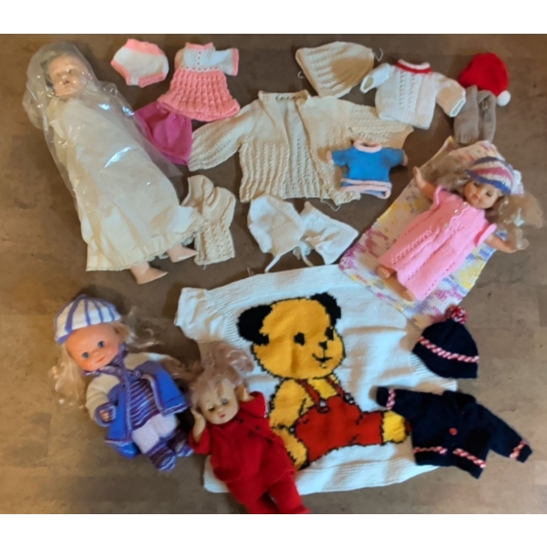 Dress Up Party - Handmade Doll Apparel & Accessories w/ Antique Jointed Doll & More