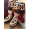 Image 3 :  vintage handmade deer moccasins very intricate beating amazing condition, museum quality 13” height