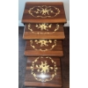 Image 4 : Four Inlaid Wood Nesting Tables